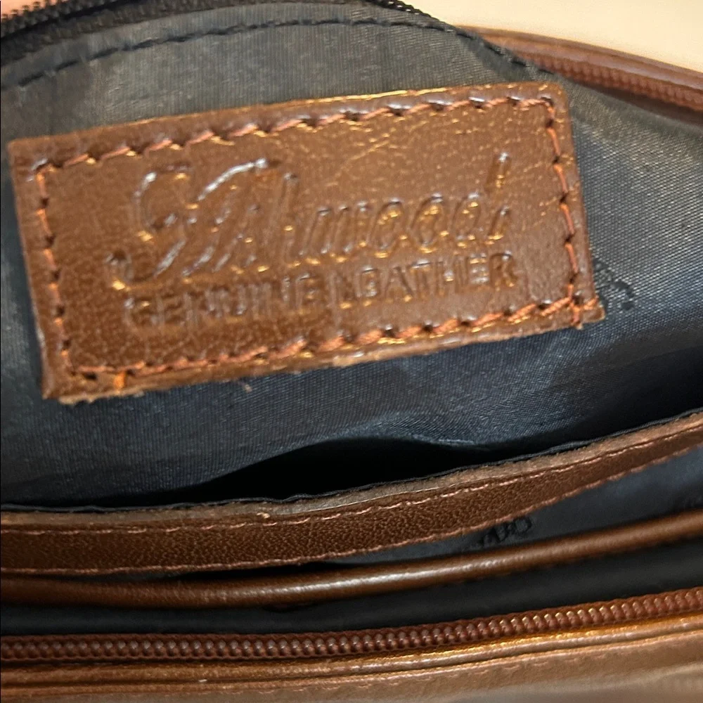 Ashwood Genuine Leather Shoulder Bag Tote Cognac Brown Handbag Purse - Picture 3 of 17